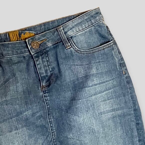 KUT FROM THE CLOTH Y2K WESTERN BOHO PENCIL SKIRT BLUE SMALL 4 - Picture 2 of 9